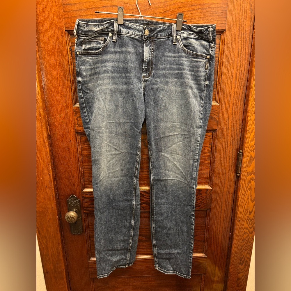 Silver Jeans Women's Straight Leg Blue Jeans